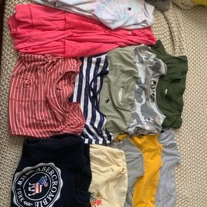 Girls shirts and rompers 10/12